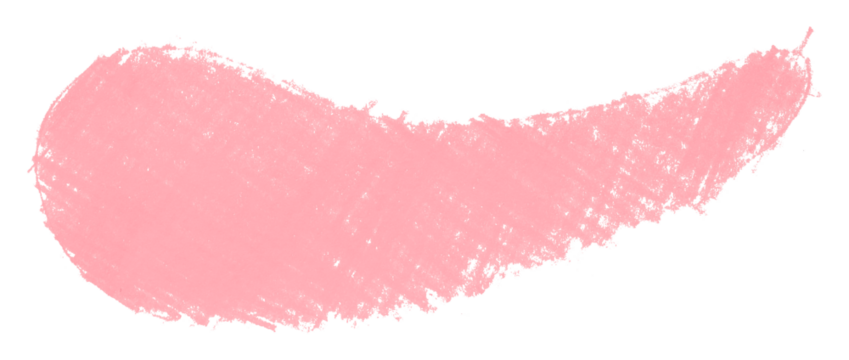 Abstract organic colored pencils abstract pink chalk drop shape isolated on transparent background