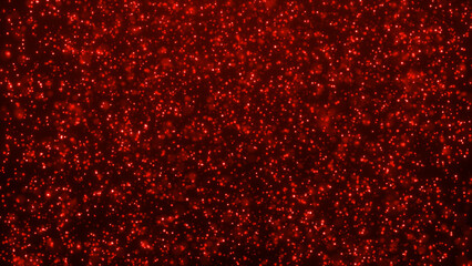 Vibrant red glowing dots, sparkling celebratory background, xmas abstract background.