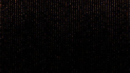 Shiny golden vertical lines glowing on dark background, elegant abstract pattern.