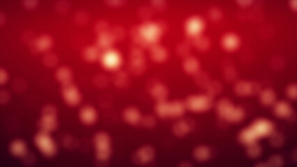 Warm red glowing bokeh lights, soft festive background. 4k illustration 