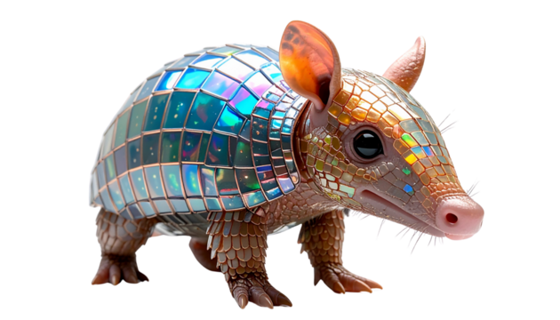 Shiny Mosaic Armadillo Fantasy Animal

