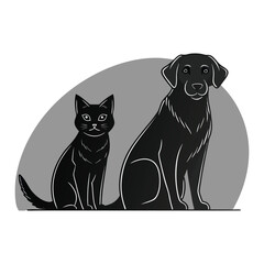 Animals Vector, Animal Clipart, Animals Illustration, Forest Animals, Group Of Animals, Personalized Memorial Line Art Dog Portrait, Custom Painting Commission For Grieving Pet Owner, Unique, Cute For