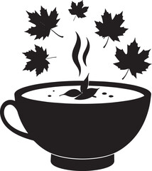  Seasonal Autumn Soup Silhouette Vector Illustration