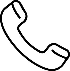 Line art vector of Telephone symbol on white background