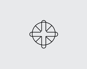 peace symbol on a green background