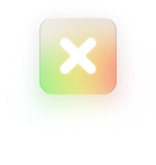 Neumorphic Cancel Icon 3D Close and Delete Symbol for UI Design