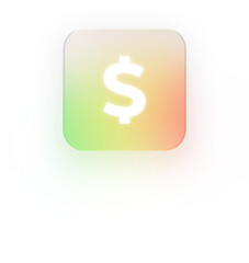 Neumorphic Dollar Sign Icon 3D Money and Finance Symbol for UI Design