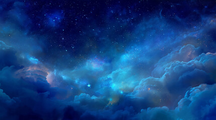 Blue Colorful Sky created with Generative AI Technology, ai, generative