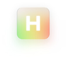 Obraz premium Neumorphic Alphabet Letter H Icon 3D Font and Typography Symbol for UI Design