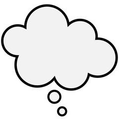 bubble cloud thinking vector