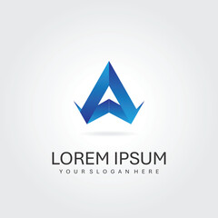 Obraz premium Abstract triangle Technology Logo
