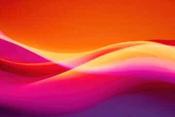 Abstract Waves in Orange and Pink
