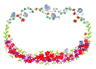 Floral Spring Oval Frame Wreath 