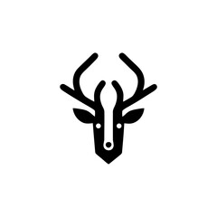 Minimalist Deer Head Vector Design for Wildlife Branding