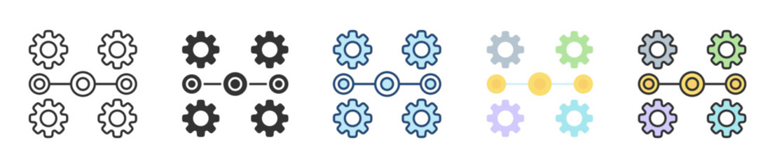 Streamlining Icon Set Multiple Style Collection