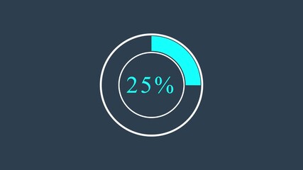 Minimalist circular progress bar showing 50 percent completion
