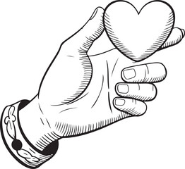 Hand Holding Heart Giving Love Charity Care Kindness Generosity Donation