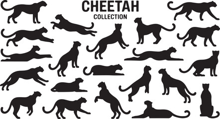 Cheetah Vector Silhouette Cat Feline Wildlife Animal Carnivore Panther