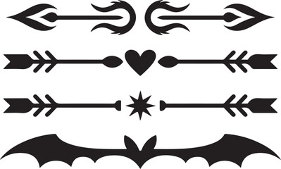 Collection of Graphic Divider Arrow Vector Elements