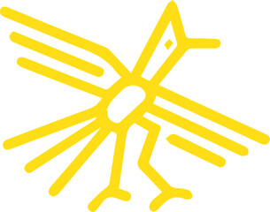 Modern Stylized Avian Creature Graphic Bright Yellow Vector Illustration