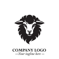 Head of Sheep Logo Symbol in Minimalist Modern Vector Design for Farm, Agriculture, and Wool Branding