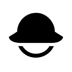 Simple black and white icon of a flying saucer