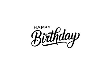 Elegant Handwritten Happy Birthday Typography