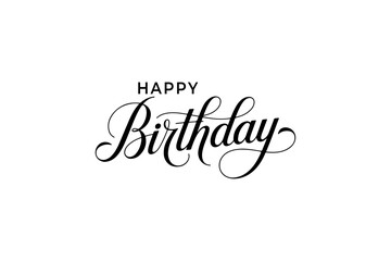 Elegant Handwritten Happy Birthday Typography