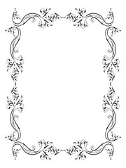 frame with floral elements