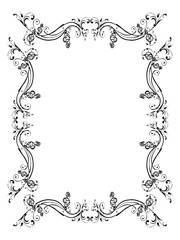 frame with floral elements