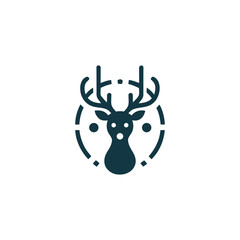 Elegant Deer Emblem Vector Illustration