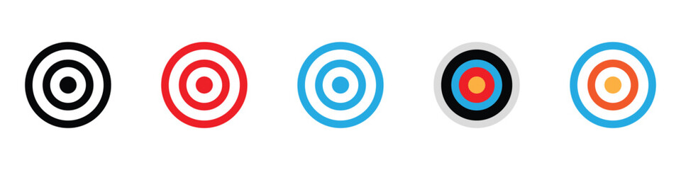 Target, goal icon vector. accuracy, precision, and focus on goal symbol. vector illustration.