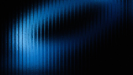 Abstract vertical blue light streaks and patterns on a dark black background with subtle glow