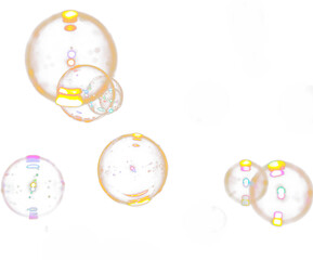 soap bubbles png isolated on transparent background