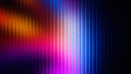 Vibrant abstract background with vertical lines of glowing neon light in a spectrum of colors