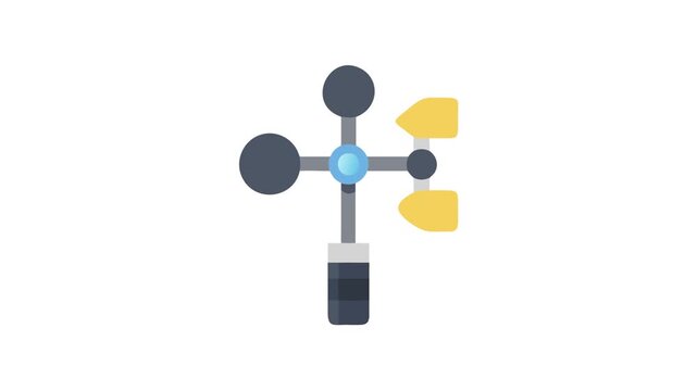  Anemometer Icon for Wind Measurement