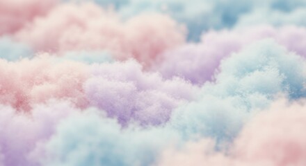 Fototapeta premium Dreamy pastel clouds in soft focus, a whimsical and ethereal abstract background