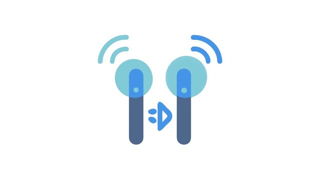  Compact Bluetooth Earphones Icon for Travel