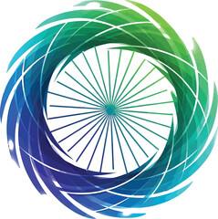 Modern radial gradient design element for creative applications