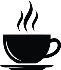Enjoy hot coffee with elegant cup for morning relaxation time