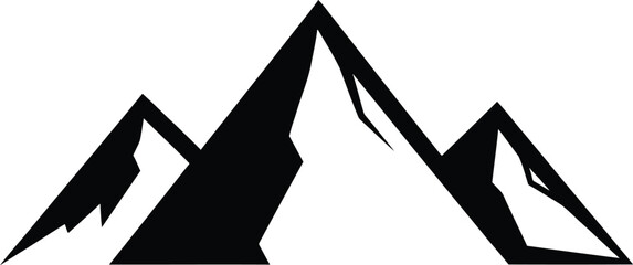Bold mountain peak logo for outdoors adventure brand identity