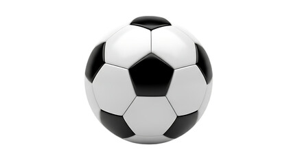 Fototapeta premium Classic black and white soccer ball perfect for sports illustrations and design projects needing a football element for games