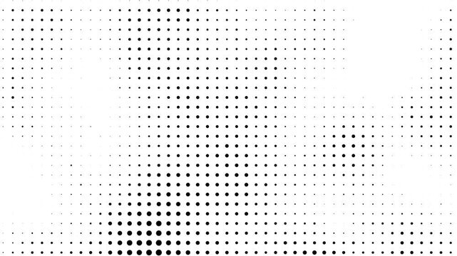 Halftone Dotted Black and White Stop Motion Animation Background for Motion Graphics