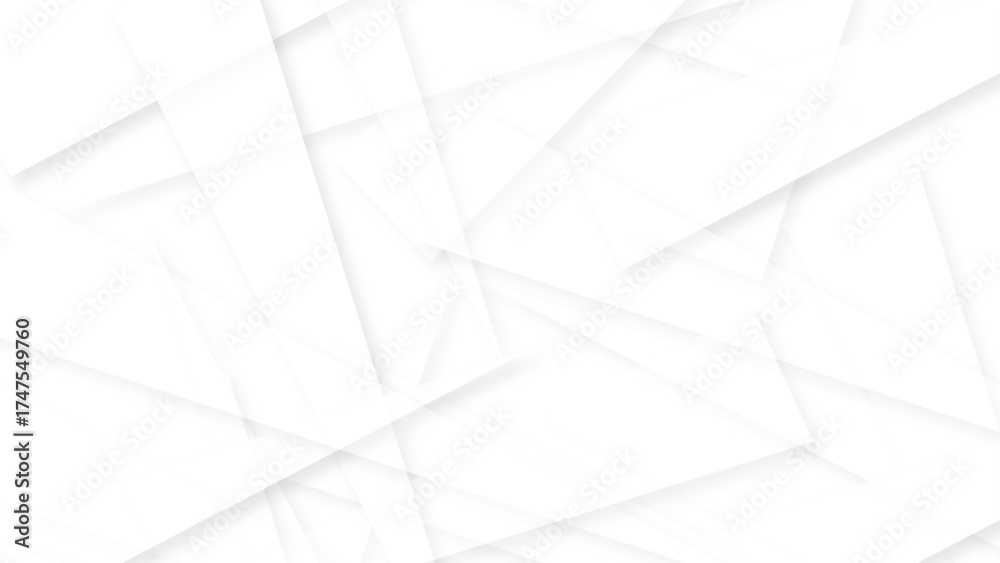 Wall mural abstract white tile pattern background. abstract tile 3d shadow background for desktop, vector illus