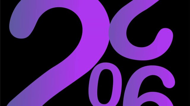 Large red 2026 number design on dark background simple and striking