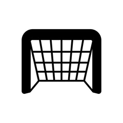 Black Silhouette Soccer Goal Net With Transparent Background Symbolizing Sport Game Competition and...