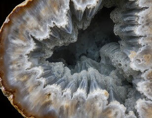 Obraz premium A close-up view of a cluster of crystals and minerals, with a dark background
