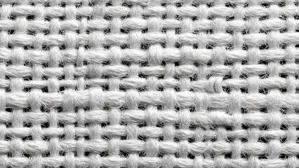 Naklejka premium Textile Weave Texture: Close-up shot showcasing the intricate detail of woven textile, highlighting the textured surface and the play of light and shadow on the fibers. 