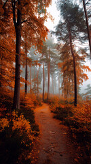 Obraz premium Autumn Forest Path