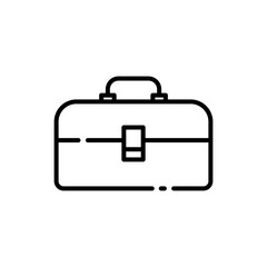 Professional Briefcase or Toolbox Outline Vector Icon